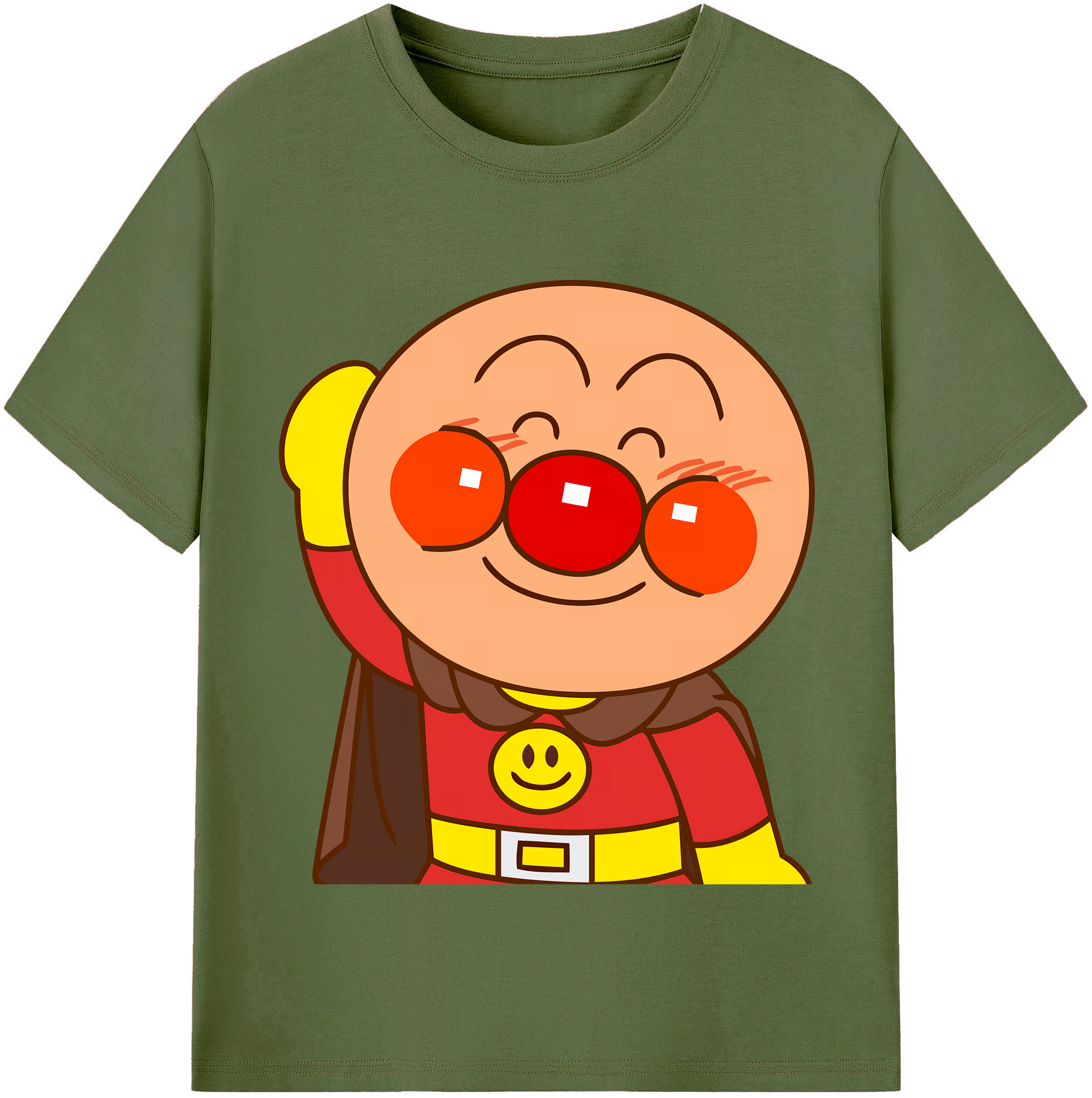 （画像用） アンパンマン Anpanman 綿100％半袖Tシャツ（フロントプリント）